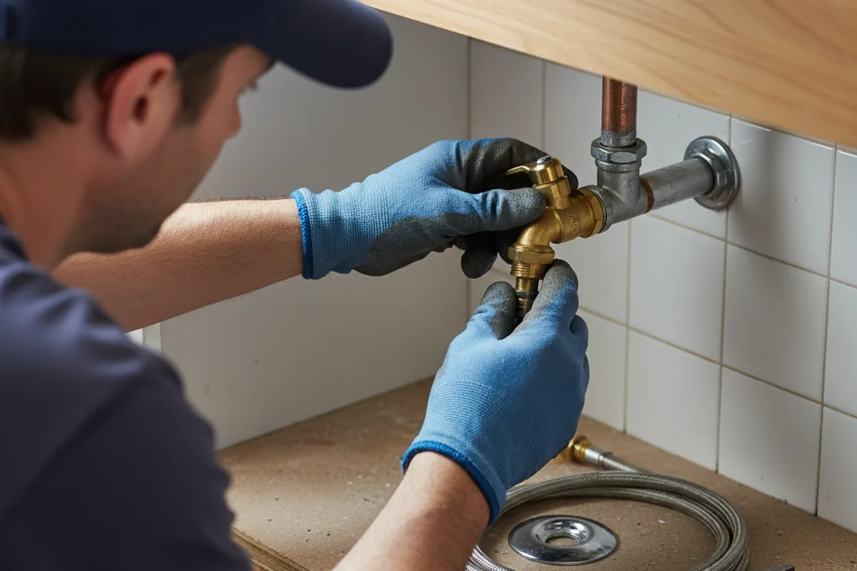 Shutoff valve and fitting work during Faucet and Fixture Repair in Augusta